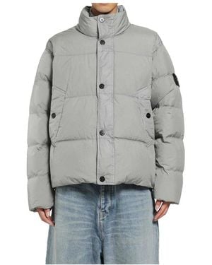 Stone Island Crinkle Reps Daunenjacke - Grau