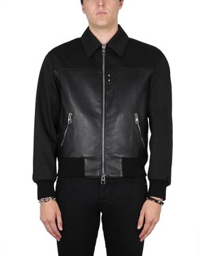 McQueen Leather Jackets - Black