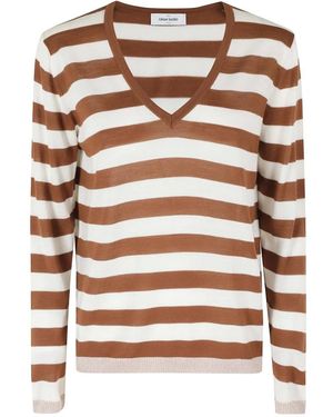Gran Sasso V-Neck Knitwear - Marron
