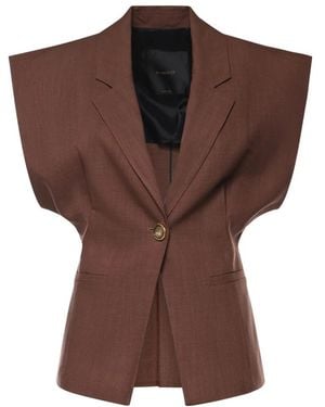 Pinko Jassen ,Bruin ,Polyester Floella Mouwloze Blazer