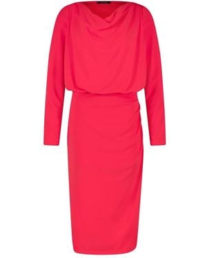 Taifun Cowl Neck Dress - Rot