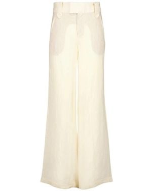 Johanna Ortiz Wide Trousers - Natural