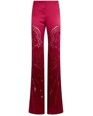 Alberta Ferretti Wide Trousers - Rojo