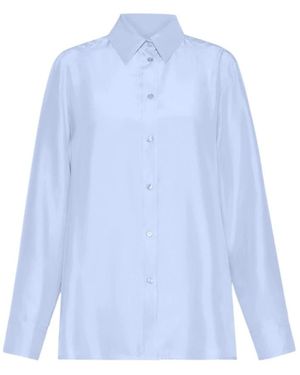 Weekend by Maxmara Overhemden ,Blauw ,Zijden Blouse