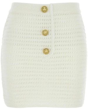 LeKasha Crochet Mini Rok - Wit