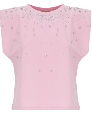 Marella Linea Emme Katoenen T-Shirt - Roze