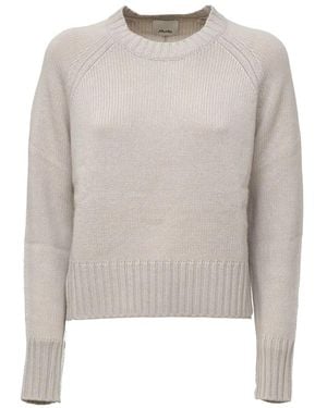 Allude Round-Neck Knitwear - Gris