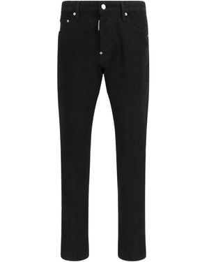 DSquared² Jeans ,Zwart ,Katoen Garment Dyed Teddy Jeans