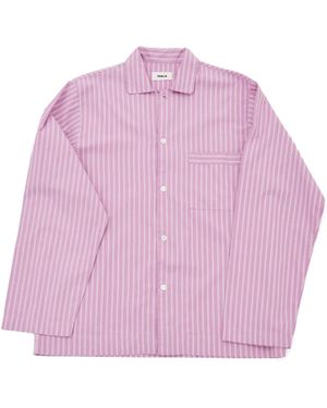 Tekla Poplin Pyjama Overhemd - Roze
