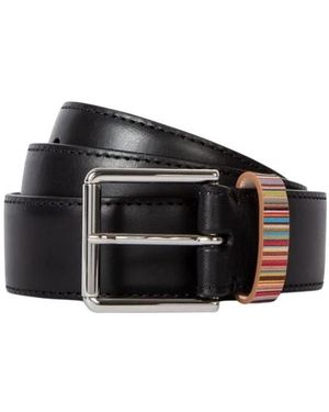 Paul Smith Gürtel Mit Streifenlasche - Schwarz