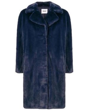 Stand Studio Jassen ,Blauw ,Polyester Camille Cocoon Oversized Jas