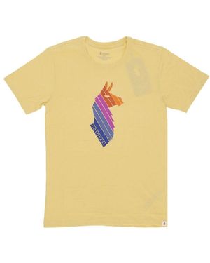 COTOPAXI Lama Streifen Tee Kurzarm T-Shirt - Gelb