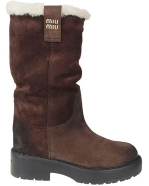Miu Miu Winter Boots - Brown