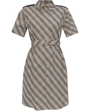 Burberry Kariertes kleid - Grau