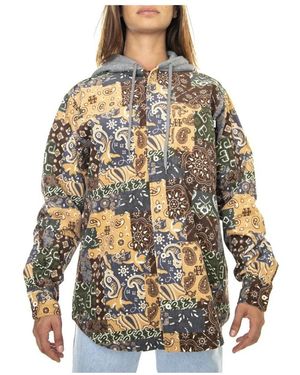 Huf Jassen ,Veelkleurig ,Katoen Hooded Winter Jacket - Meerkleurig
