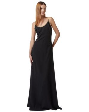 Silvian Heach Langes Kleid Mit Juwelen-Trägern - Schwarz