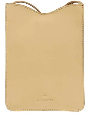 Il Bisonte Tassen ,Stijlvolle Leren Crossbodytas - Naturel