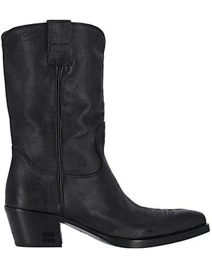 Miu Miu Cowboy Boots - Black