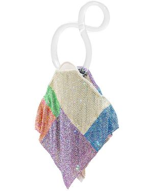Benedetta Bruzziches Tassen ,Veelkleurig ,Satijn Little Casper Patchwork Bag - Meerkleurig