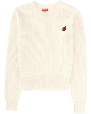 KENZO Round-Neck Knitwear - Blanc