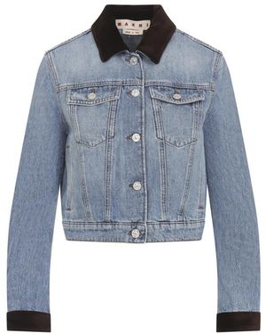 Marni Blaue Jacke Für Frauen Aw25