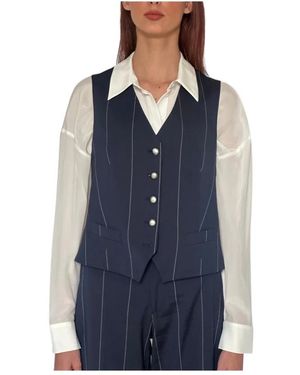 L.B.M. 1911 Jassen ,Blauw ,Wol Tailored Gilet