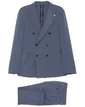 L.B.M. 1911 Double Breasted Suit - Blauw