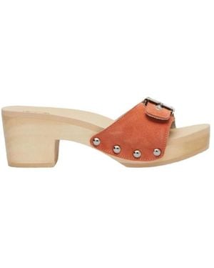 Scholl Heeled Mules - Pink