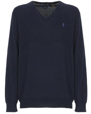 Ralph Lauren V-Neck Knitwear - Blue
