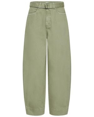 Ichi Jeans ,Groen ,Katoen Ih Olia Wide Jeans