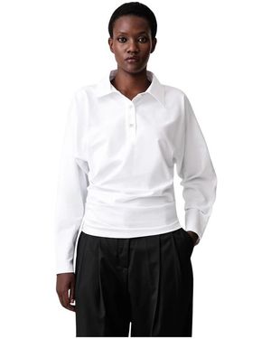 Ganni Polo Shirts - Bianco