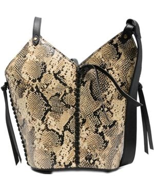 Isabel Marant Chique Zwart Schoudertas - Metallic