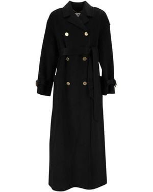 Elisabetta Franchi Double-Breasted Coats - Negro