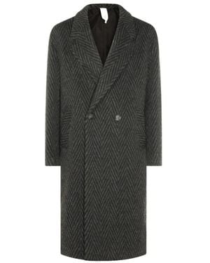 Hevò Double-Breasted Coats - Noir