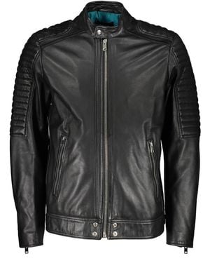 DIESEL Leather Jackets - Black