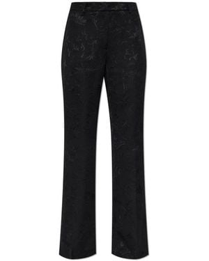 Etro Jacquard Ausgestellte Hose - Schwarz