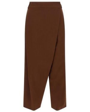 Alberto Biani Wide Trousers - Brown