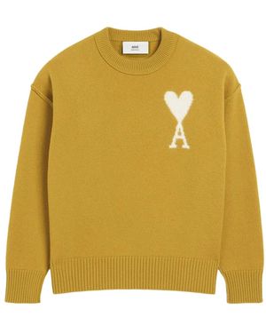 Ami Paris Adc Crewneck Sweater - Gelb