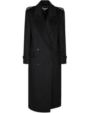 Blanca Vita Double-Breasted Coats - Black