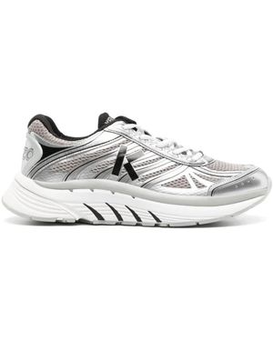 KENZO Pace Mesh-Sneakers Im Metallic-Look - Weiß