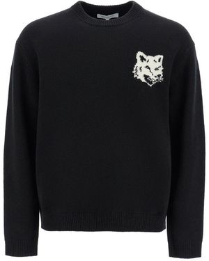 Maison Kitsuné Round-Neck Knitwear - Black