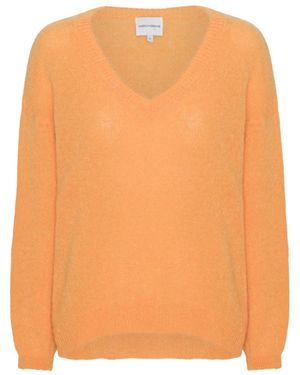 American Dreams Silja V Neck Knit - Orange