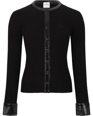 Courreges Truien & Vesten ,Zwart ,Gebreide Cardigan