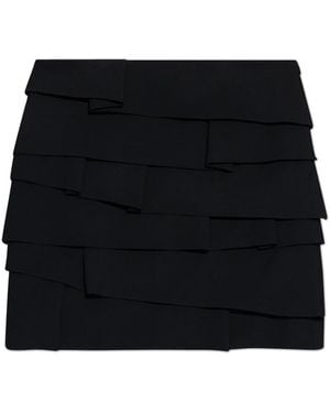 Versace Korte Geplooide Rok - Zwart