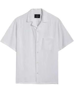 Portuguese Flannel Short Sleeve Shirts - White