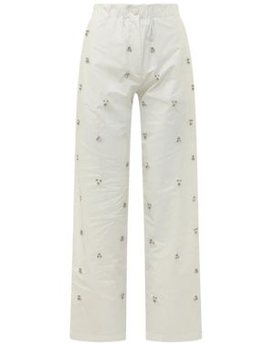 A PAPER KID Straight Trousers - Gris