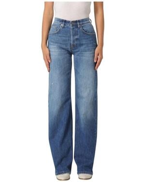Dondup Wide Leg Jeans - Blauw