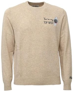 MC2 Saint Barth Heron Rundhals-Pullover - Natur