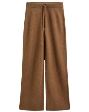GANT Woll-Kaschmir-Hose Mit Weitem Bein - Braun