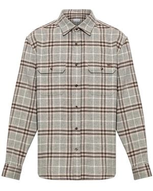 Burberry Overhemden ,Grijs ,Wol Cadoc Wol Zj